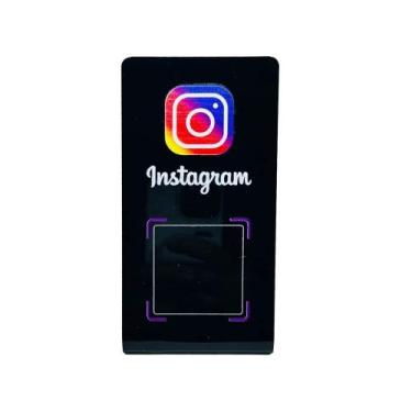 Imagem de Placa QR Code Instagram Acrílico Display de Balcão Comércio - Thoth