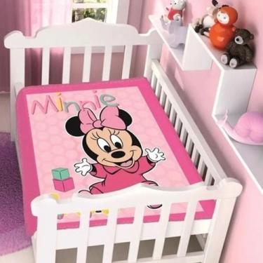 Imagem de Cobertor infantil minnie abraço - 90 x 1,10 - rosa - jolitex