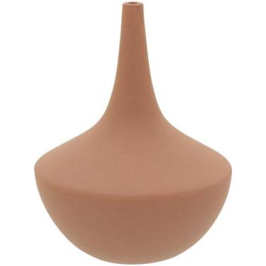 Imagem de GARRAFA EMMA DECORATIVA ENFEITE 19x15x15cm CERÂMICA ROSE - NH