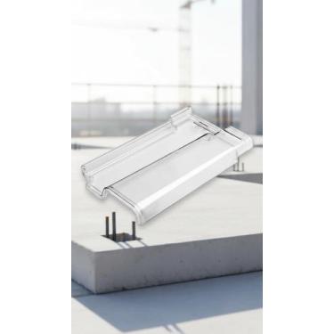 Imagem de Kit 10 Telhas Policarbonato Romana Transparente 40x21cm - Congratulati