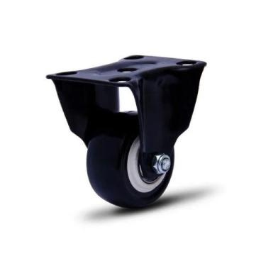 Imagem de Rodízio Fixo Séria 10 Black Com Placa 2" Sem Freio Colson