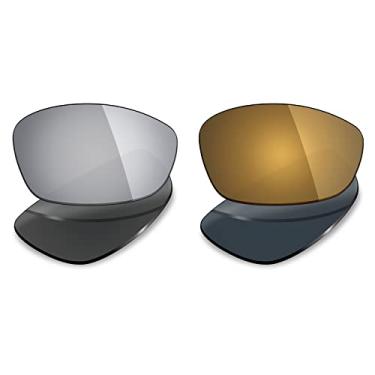 Imagem de 2 pares de lentes polarizadas de substituição da Mryok para óculos de sol Oakley Blender – Opções