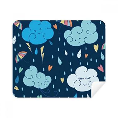 Imagem de Pano de limpeza Cloud Umbrella Rain Heart Pano de limpeza de tela 2 peças Tecido de camurça