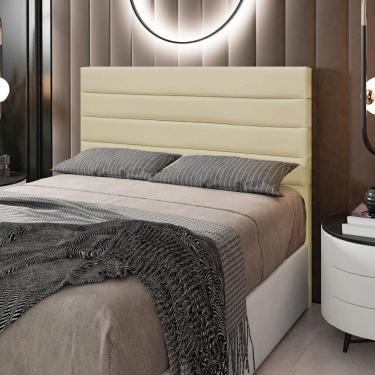 Imagem de Cabeceira Rubi Cama Box King 195cmino Bege