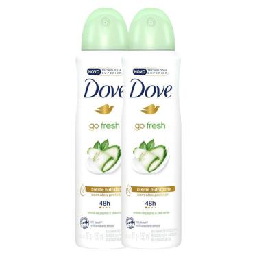 Imagem de Kit 2X Desodorante Antitranspirante Aerosol Dove Go Fresh Pepino e Chá Ve