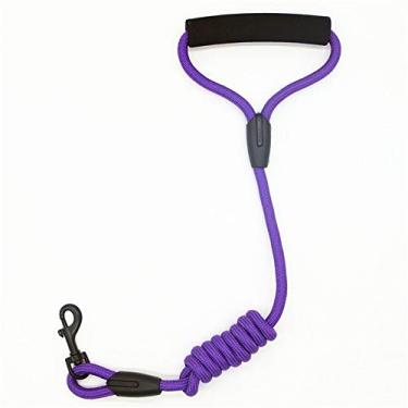 Imagem de HIOD Coleira para cachorro corrida trem para cães grandes pequenos animais de estimação Guias para cães coleira corda nylon tenacidade, roxo, GG