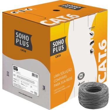 Imagem de 25 Metros De Cabo Rede Cat6 SohoPlus Furukawa 100% Cobre COR:CINZA