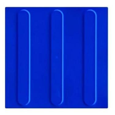 Imagem de Piso Tátil Pvc Direcional Azul  250X250X5Mm 16 Peças 1M²