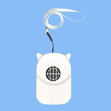 Imagem de Ventilador de mesa portátil Mini USB Pode ser pendurado no pescoço para home office silencioso USB Fan I Fan, branco