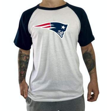 Imagem de Camiseta Raglan New England Patriots Futebol Americano Malha - Fresh
