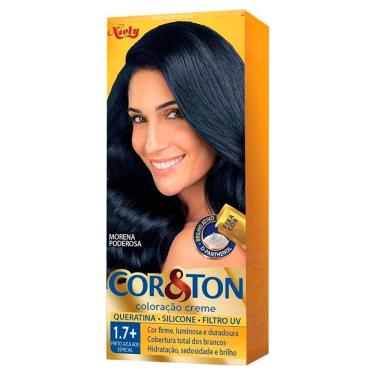 Imagem de Tintura Creme Cor & Ton Preto Azulado Especial 1.7+