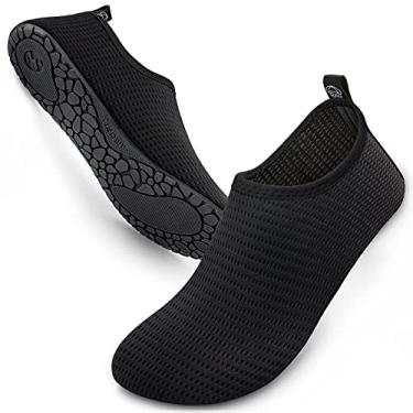 Imagem de SIMARI Sapatos aquáticos para mulheres, homens, meias aquáticas, natação, surf, praia, descalço, ioga, viagem, acampamento, acessórios para caiaque, barco, secagem rápida, antiderrapante, adulto,