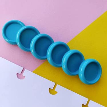 Imagem de Kit 12 Discos P 18mm de Caderno Infinito Sistema Inteligente Amor Infinito Cadernos - Liso (Azul Turquesa)