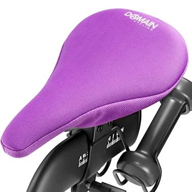 Imagem de Domain Cycling Almofada de assento de bicicleta – Conforto máximo, serve para almofada de assento Peloton e a maioria das bicicletas de exercício e spin, capa de assento de bicicleta de gel acolchoada