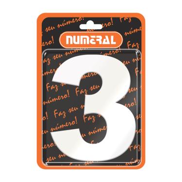 Imagem de Placa ACM Branco - Numeral | N° 3
