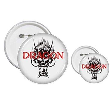 Imagem de Kit de artesanato com broches de dragão do leste e oeste com asas de animais