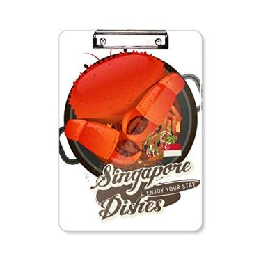 Imagem de Prancheta tradicional de Singapura Chili Crab pasta, bloco de escrita A4