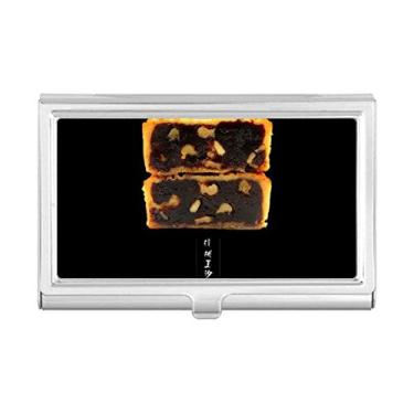 Imagem de Carteira de bolso para cartões de visita no meio do outono com bolo de lua de nogueira