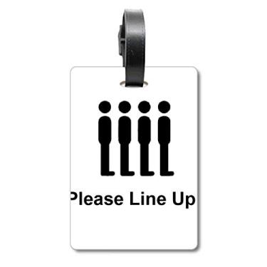 Imagem de Alinhe a etiqueta preta com símbolo da mala com etiqueta para cartão de bagagem