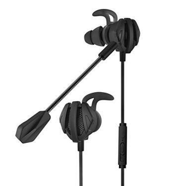 Imagem de Eachbid Fone de ouvido para jogos com fio 3,5 mm com microfone fones de ouvido para PS4 PUBG 3,5 mm Telefone fones de ouvido 3D para tablets, notebook, computador, preto