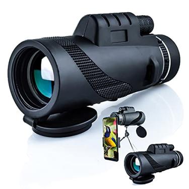 Imagem de Telescópio monocular, 10X55 High Power HD Zoom Monoculars-BAK4 Prism, compacto à prova d'água Monocular para adultos, crianças, observação de pássaros, viagens selvagens