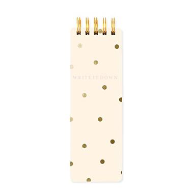 Imagem de Graphique Reporter Journal, Cream Polka Dot, Embellished Gold Foil Portátil Notebook, 150 folhas forradas, 7,6 cm x 22,2 cm - Perfeito para anotações, fazer listas e muito mais (WLP173)