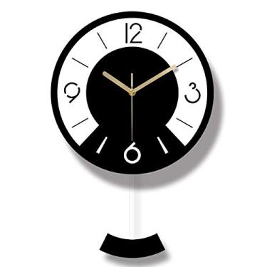 Imagem de Relógio de parede deco, relógio de parede decorativo silencioso anti-tique-taque, quarto, cozinha, sala de estar, escritório, arte, relógio de parede decorativo