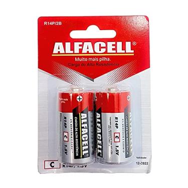 Imagem de 2- Pilhas Tamanho C Original Alfacell