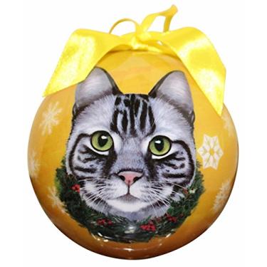 Imagem de Enfeite de Natal Tabby Cat Bola à prova de estilhaçamento