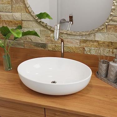 Imagem de Cuba Pia Banheiro Luna Torneira Dl08 Valvula Abs Branco