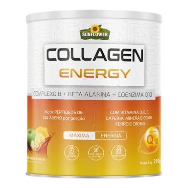 Imagem de Colágeno + Energy - Coenzima Q10, Beta Alanina, Complexo B, 8 gramas de proteínas por porção - Collagen Energy Sunflower (Green Punch (Maçã Verde/Limão Siciliano))