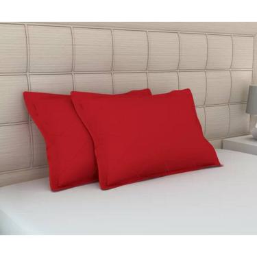 Imagem de Kit de Fronhas Matelassê Zono Enxovais 2 peças em Malha 100% Algodão Vermelho