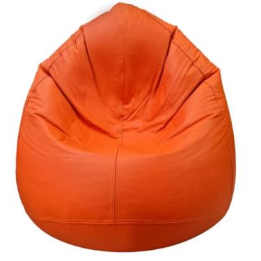 Imagem de Puff para Sala Quarto Gamer Escritório Eventos Áreas de Recreação Empresas Escolas Formato Gota Receba Pronto p/Uso com Enchimento Cor: Laranja