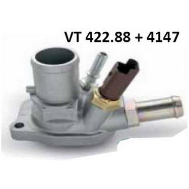 Imagem de Kit Válvula Termostática + Plug Temperatura Fiat 500 Fiorino Grand Siena Mobi Palio Punto Siena Uno - MTEK20017