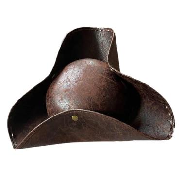 Imagem de Generic Chapéu de pirata medieval, fantasia de halloween, acessórios, novidade, adereços, chapéu de pirata adulto, arnês para festa de máscaras