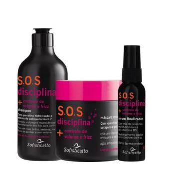 Imagem de Shampoo S.O.S Disciplina 1L + Mascara 1K + Sérum 60ml - Sofisticatto