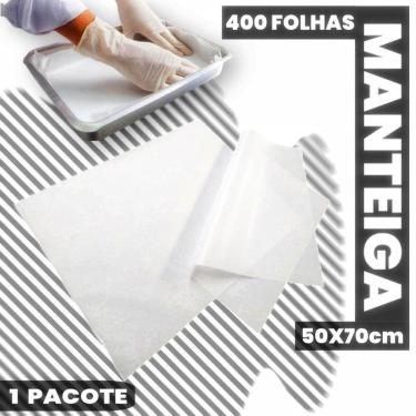 Imagem de Papel Manteiga Forno Assar Bolo Panificadora 50X70 400Folhas