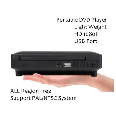 Imagem de Pequeno compacto portátil DVD Player  Externo USB e porta HDMI  Suporte CD VCD DVD Disc Usado em