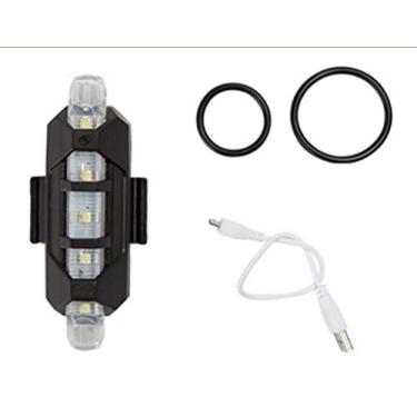 Imagem de Lanterna Farol Sinalizador Recarregável Usb Bike Led Branco