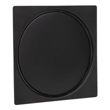 Imagem de Ralo Inteligente Click 10x10 Quadrado Preto Inox Para Banheiro Veda Cheiro Anti Odor