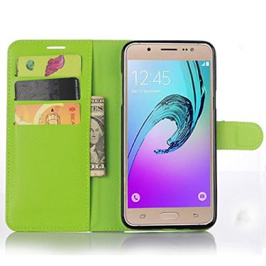 Imagem de Capa para Samsung Galaxy J7 (modelo 2016) â€“ Capa carteira flip de couro PU de para Galaxy J7 (modelo 2016), capa de proteção de telefone estilo empresarial, capa com [compartimentos