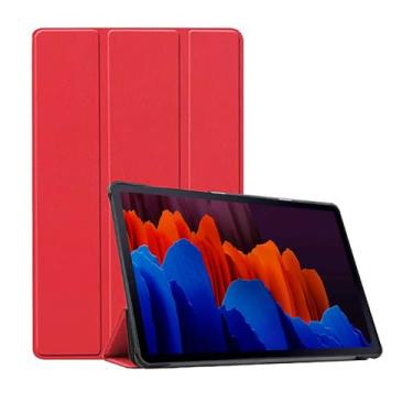 Imagem de Capa Case Smart Para Galaxy Tab S7+ (Tela 12.4") - C7 COMPANY (Vermelho)