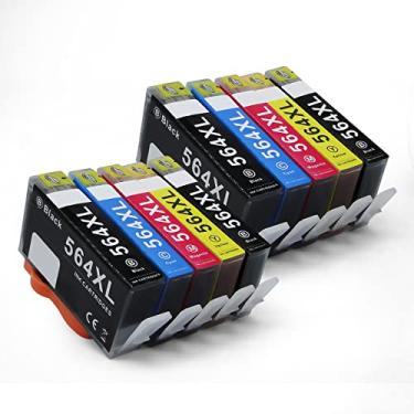 Imagem de BJ-INK Cartuchos de tinta de substituição compatíveis para impressoras HP 564XL 564 para PhotoSmart 7520 7510 6520 6510 5520 5510 B8550 OfficeJet 4620 3500 (pacote com 10)