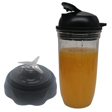 Imagem de Lâmina extratora de torção fácil com copo de 680 g e tampa para combinação de liquidificador NutriBullet (NBF10500/ NBF70500/ZNBF30400Z/ZNBF30500Z/NBF50400) (1, copo de 680 g com lâmina extratora de