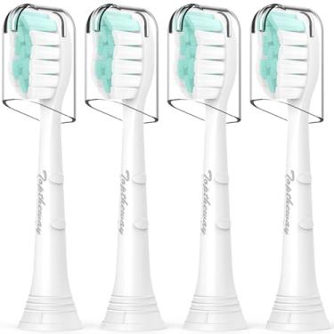 Imagem de Toptheway Cabeças de substituição de escova de dentes para Philips Sonicare 4100 5100 C2 G2 C1 W - média macia, pacote com 4