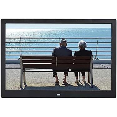 Imagem de Porta-retratos digital - Porta-retratos digital em nuvem inteligente de 14 polegadas com suporte para vídeo, música, reprodução multimodo de imagem, calendário, relógio, controle remoto, pre