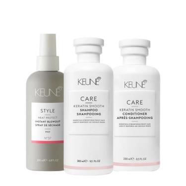 Imagem de Kit Keune Care Keratin Smooth Shampoo Condicionador E Style Instant Bl