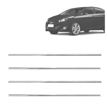 Imagem de Kit Pestana de Porta Cromada HB20 e HB20S 4 portas 2013/2019