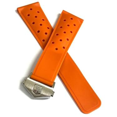 Imagem de Pulseira Relógio 20mm Compatível com a Marca Tag Heuer F1.LC69 (20mm, Laranja)