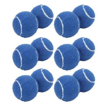 Imagem de 12 Pack Bolas De Tênis, Borracha Sentiu Pressão Bolas De Treinamento Com Saco De Armazenamento, Qualidade Premium para Jogadores Profissionais e Diversão Familiar (BLUE)